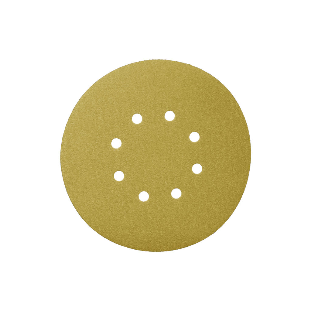 Шлифовальный диск на бумажной основе Sandwox 58 Gold ALO (125 мм, 8 отв.)